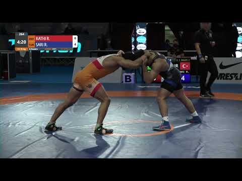 Round 2 FS - 79 kg: R. RATHI (IND) v. R. SARI (TUR)