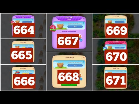 Township Colorful Puzzle Levels 664, 665, 666, 667, 668, 669, 670, 671