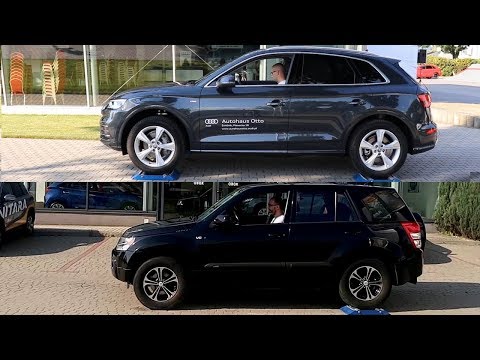 SLIP TEST - Audi Q5 Quattro Ultra vs Suzuki Grand Vitara - @4x4.tests.on.rollers