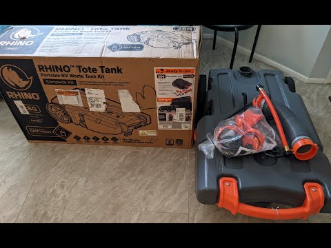 Camco Rhino Tote Tank - RV Portable Waste Tank - Warranty Claim Experience.  Old Style vs. New Style