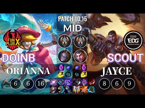 FPX Doinb Orianna vs EDG Scout Jayce Mid - KR Patch 10.15