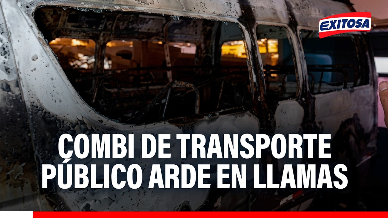 🔴🔵 Combi en Ventanilla se incendió en plena vía pública