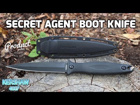 Kershaw Secret Agent Concealable Boot Knife W/ Dual Carry Molded Sheath (4007)