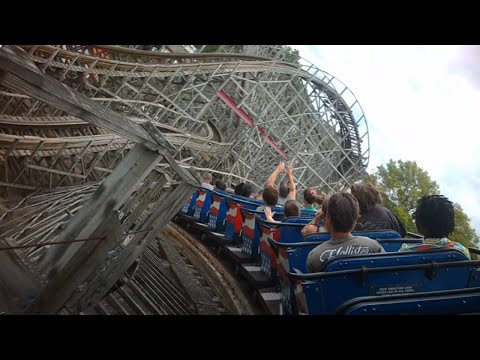 Back row point of view footage of American Thunder