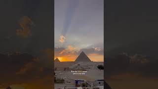 12/10 sunset at the Pyramids of Giza ✨🤍 where's your best sunset spot? #egypt #travel #sunset