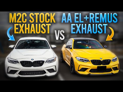 BMW M2C Stock Exhaust vs AA Equal Length Midpipe + Remus Race Exhaust!