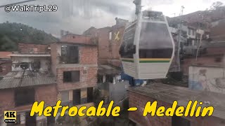 Metrocable | Medellin [4K] 🚶📹🚡⛰️❤️🌏#walktripl29 #travel #colombiancity #trip #tour #medellin