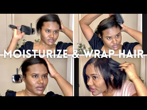 How to wrap your hair - relaxed hair (night time routine)
