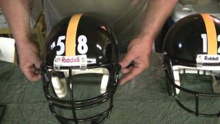 preview picture of video 'Custom  Steeler Helmets Completed'