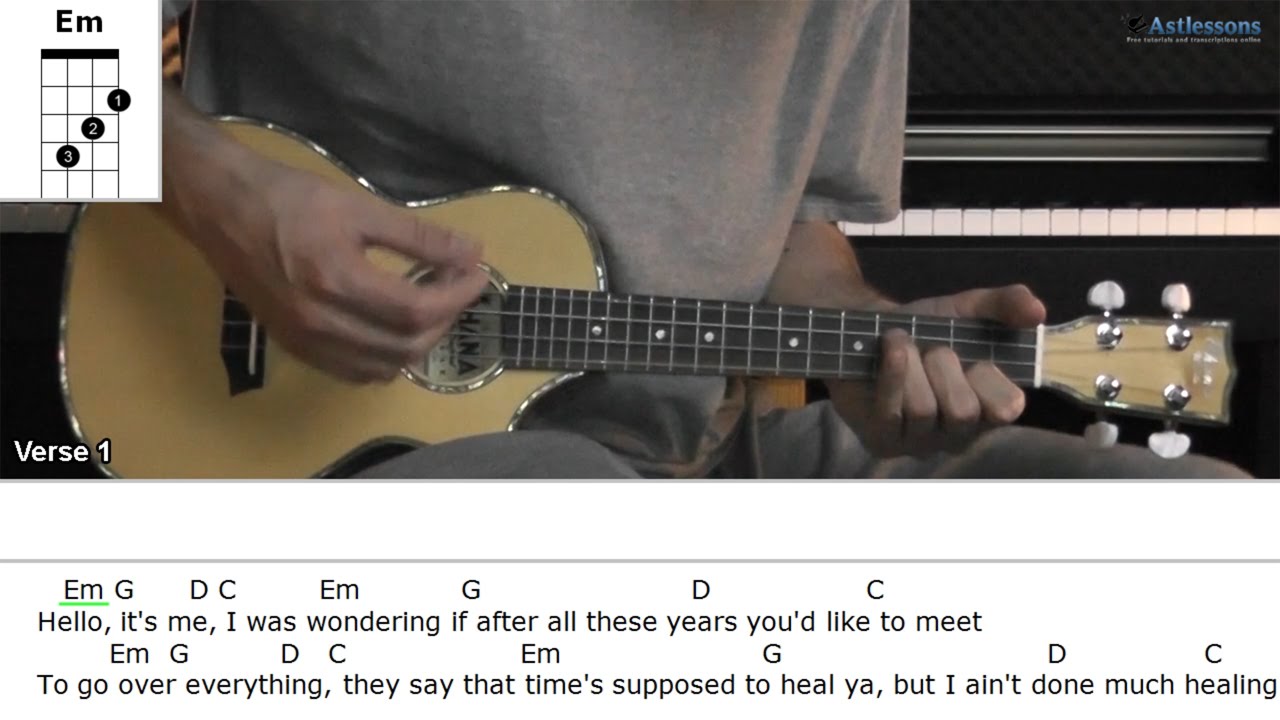 How to play Hello with Adele (Ukulele lesson)