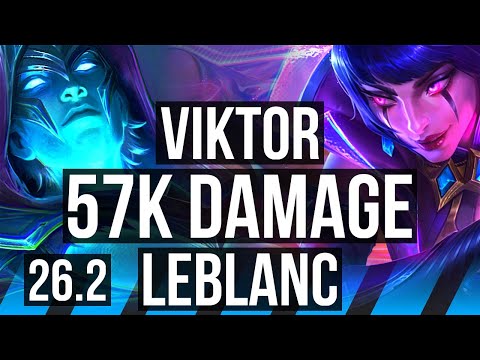 VIKTOR vs LEBLANC (MID) | 57K damage, 6k gold comeback | EUNE Master | 26.2