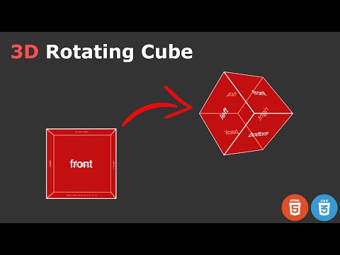 3D Rotating Cube in HTML, CSS, and JavaScript | 3D CUBE