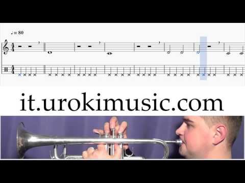 Lezioni di Tromba Mary Had A Little Lamb  C#1 S#1 L#4 Melodia Tutorial Spartito Imparare Insegnante