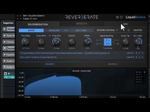 Quick Tutorial - Reverberate 3 - Impulse Responses - Tweaking
