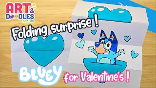 How to draw BLUEY | FOLDING SURPRISE | Art and doodles for kids