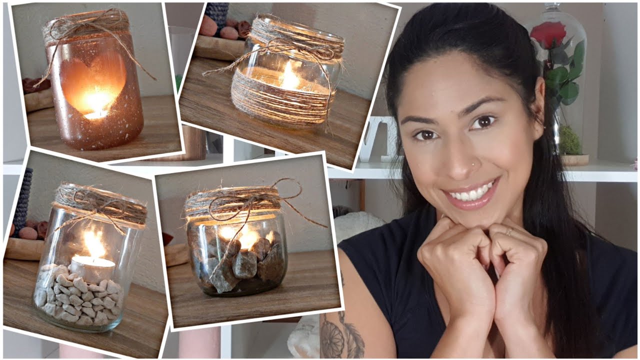 DIY PORTAVELAS DECORATIVOS/portavelas de cristal