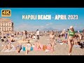 4k Beach Walk - Naples Italy - Napoli Beach - April 2023 ☀️ 🇮🇹 (Sunny Day)