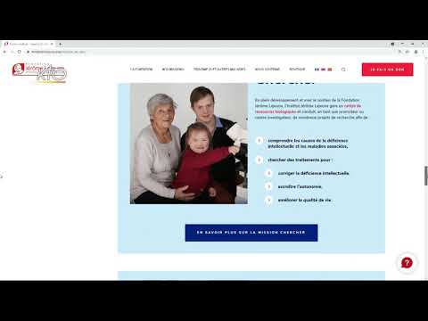 Le site web de la Fondation Lejeune