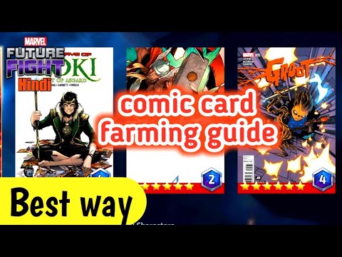 how to farm comic card mff | card farming guide for beginners | Marvel Future Fight -HINDI