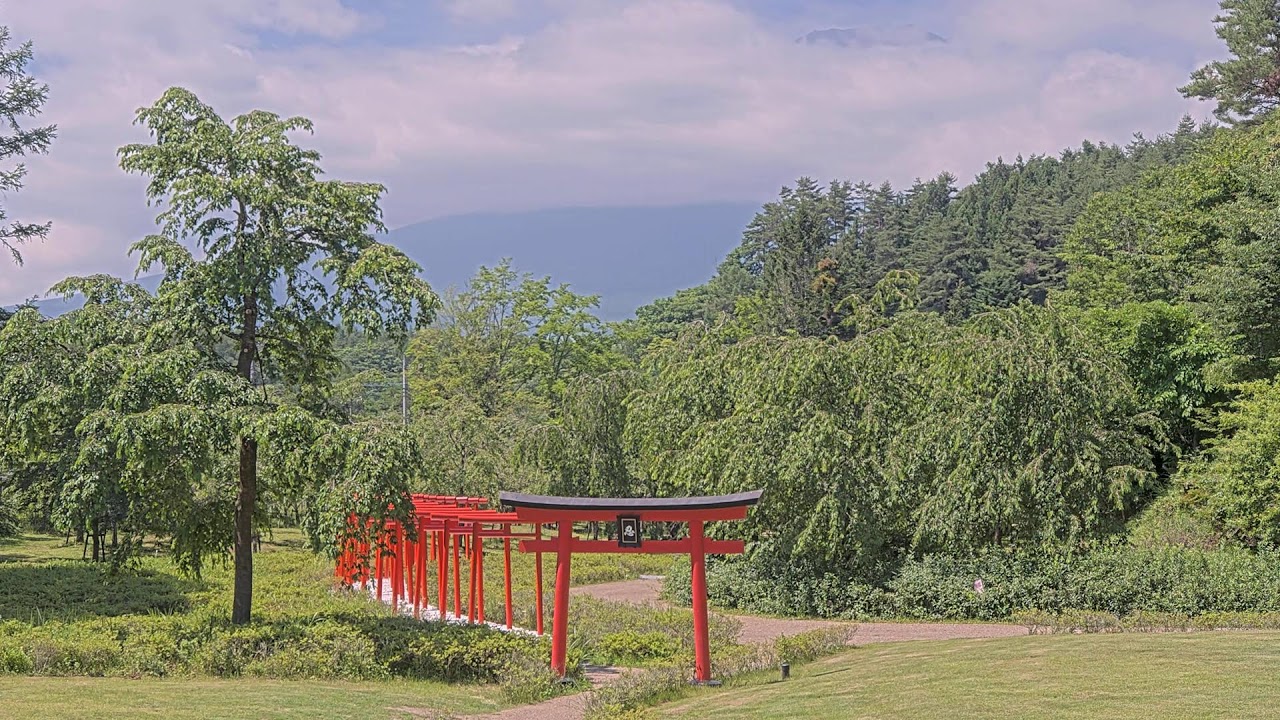 Live webcam view of Mt. Fuji from Oshino Ninja Village