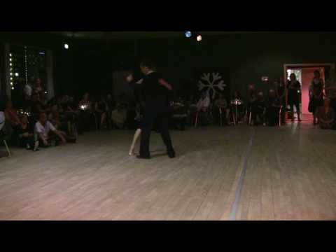  Nina Puch Astrud  and  Linus Aabye Jensen  are  dancing  to  the  milonga  "  Flor de Monserrat  "