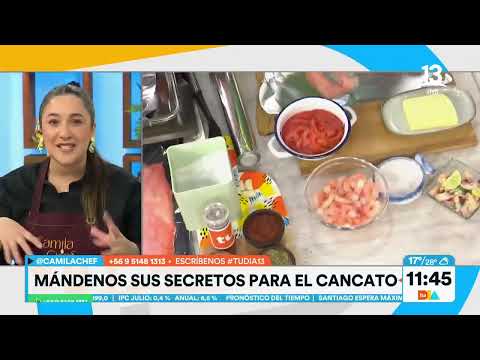 Cancato y ceviche: Camila chef enseña exquisita preparación casera. Tu Día, Canal 13