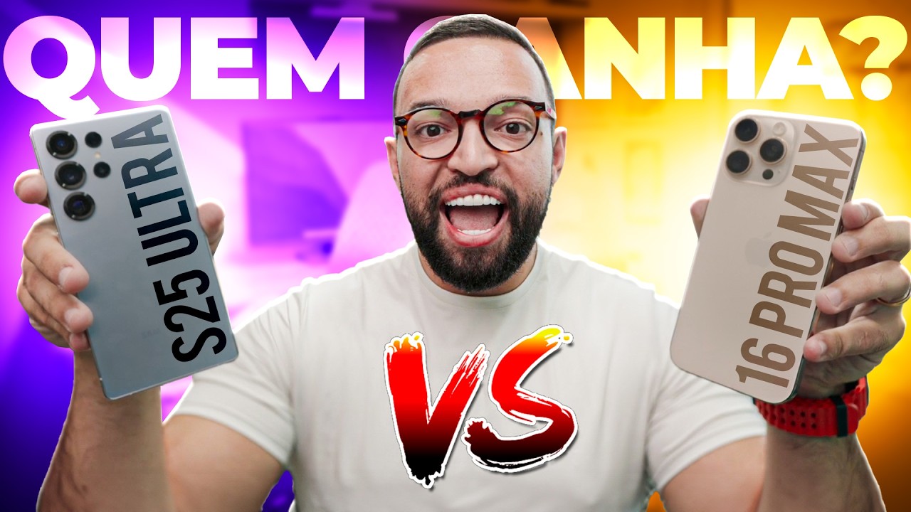 Galaxy S25 ULTRA vs iPhone 16 Pro Max | veja qual é o MELHOR celular! COMPARATIVO COMPLETO