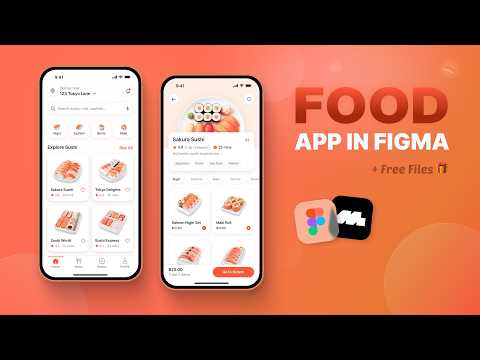 Modern Food Delivery App UI Design in Figma + Mobbin (Full Mobile App Flow)