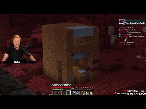 [Dream SMP] Philza finds Jschlatt's house in the nether.