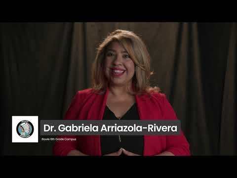 Dr. Gabriela Arriazola-Rivera, Principal of Bowie 6th Grade Campus in Amarillo, TX.