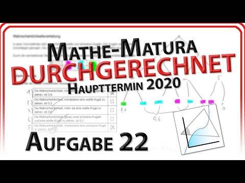 Matura 2020: Aufgabe 22 -  Wahrscheinlichkeitsverteilung (Haupttermin) | Mathe Easy Going