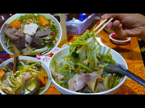 Glass Noodle With Chicken Soup & Yellow Noodle Soup - $ $1.75 For A Bowl