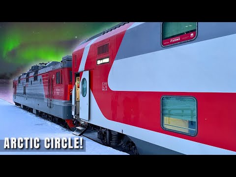 24 Hours on Russia’s ARCTIC CIRCLE Double-Decker Sleeper Train in Winter | Murmansk – St. Petersburg