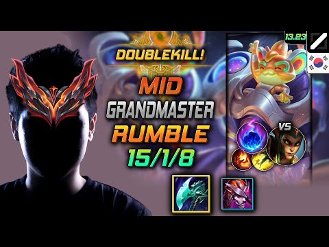 Rumble Mid Build Night Harvester Arcane Comet - LOL KR GrandMaster Patch 13.23