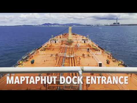 Chegada do porto de Maptaphut, Tailândia