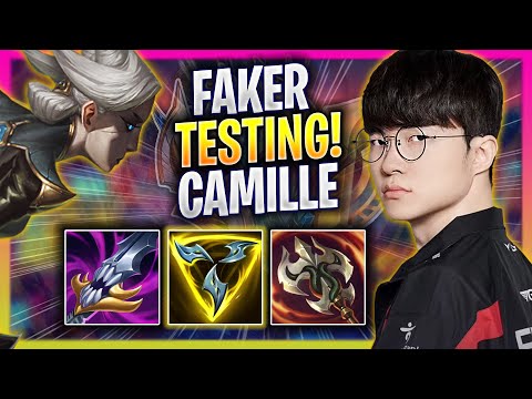 FAKER TESTING CAMILLE TOP IN KOREA SOLOQ! - T1 Faker Plays Camille TOP vs Rumble! | Season 2024