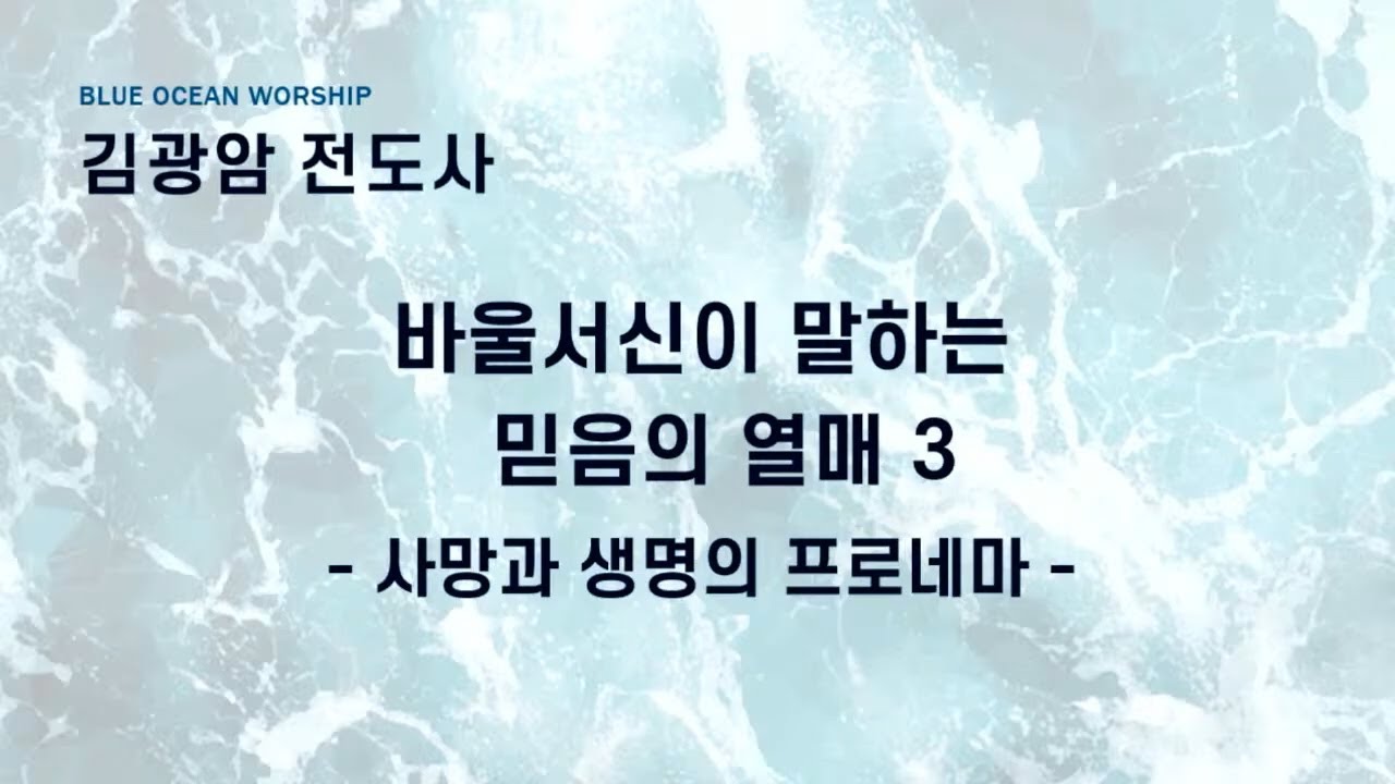 20250601 바울서신이 말하는 믿음의 열매3 김광암 전도사