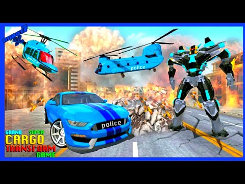 Police Cargo Plane Robot fight Android gameplay