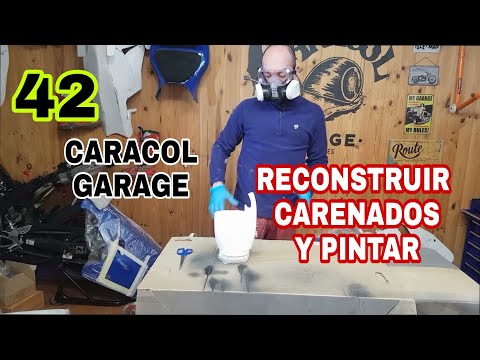 42 REPARAR CARENADOS MOTO ROTOS, COPIAR CON FIBRA Y RESINA 🎨 PINTAR en CARACOL GARAGE