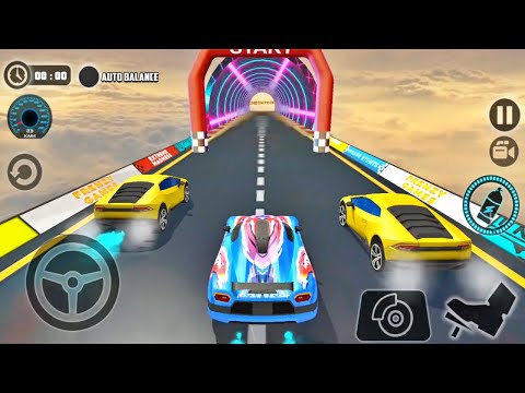 Impossible Car Tracks 3D: Blue Car Driving Stunts Simulator Multiplayer Mode All Cars Unlocked Game