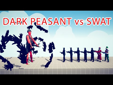 DARK PEASANT vs SWAT Team - Totally Accurate Battle Simulator TABS