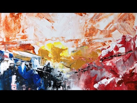 Acryl malen ganz einfach - abstrakt Landschaft, für Anfänger - Easy Acrylicpainting for Beginners