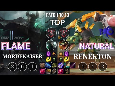 DWG Flame Mordekaiser vs DMO Natural Renekton Top - KR Patch 10.13