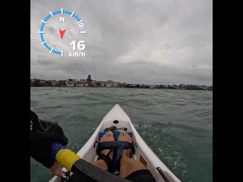 Choppy sea before the thunderstorm #surfski #choppy #paddler #newzealand