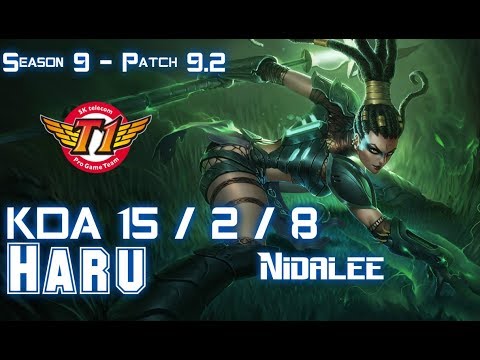 SKT Haru NIDALEE vs AATROX Jungle - Patch 9.2 KR Ranked