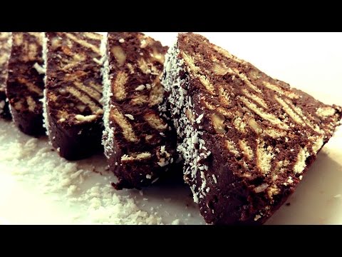 Biscuit Cake Recipe - Pyramid Shaped Chocolate Salami