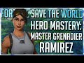 FORTNITE STW MASTERING THE BEST AOE HERO HOW TO PLAY MASTER GRENADIER RAMIREZ
