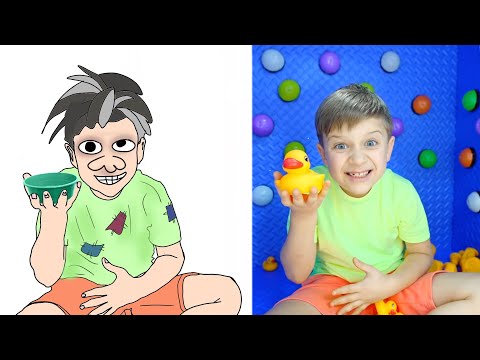 Diana and Roma 24 hours on roller skates and other funny drawing 🤣| funny mames 🤣 | diana|roma|