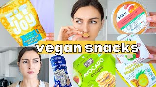 Vegan Snacks Taste Test // TRYING UNIQUE PLANT-BASED SNACK FOODS!