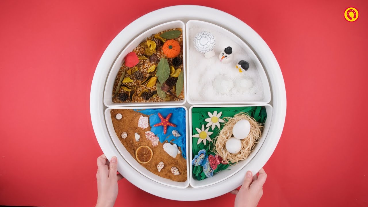 Comment faire une table sensorielle des quatre saisons